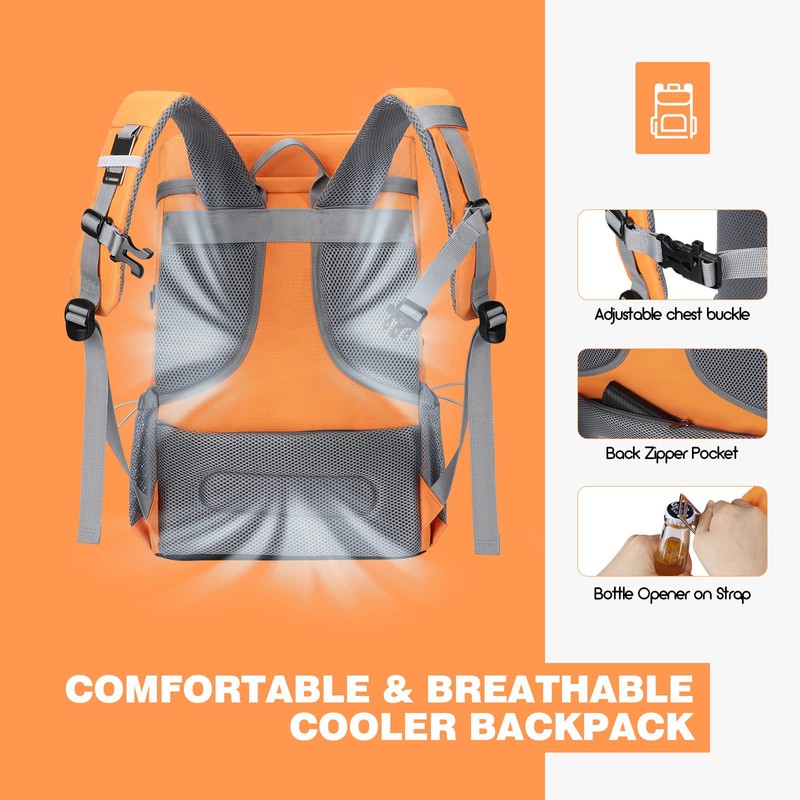 Maelstrom 35 Can Backpack Cooler Leakproof,Insulated Soft Cooler Bag,Beach /