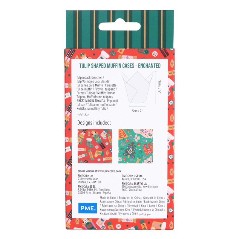 PME Christmas Tulip Muffin Cases - Enchanted (Pack of 24)