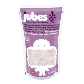 Jubes Grape Nata De Coco Jelly Cubes (12.7 oz, Pack of 6) - Grape Coconut Jelly Cubes for Sago - Coconut Gel in Syrup Toppings for Fruit Tea, Boba, Bubble Tea, Drinks, Desserts Yogurt, Ice Cream, Beverage