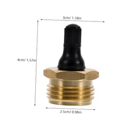 FELTECHELECTR Natural Rubber Cap Brass Small Blow Out Plug Easy Install Antifreeze Valve Nozzle for Rv Boats