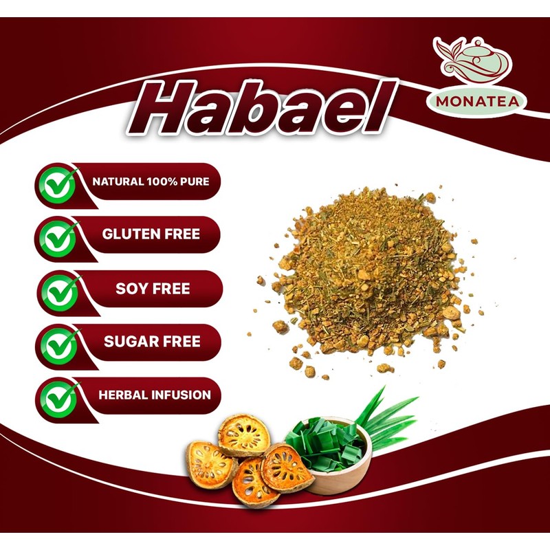 Habael Bael Fruit Pandan leaf Caffeine Free Tea Herbal Teabags