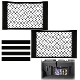 YEDOUALE Rete Portaoggetti Auto 2 Pezzi 40x25 cm Organizer Baule Auto Universale Tasca in Rete per Sedile Bagagliaio SUV Truck Custodia per Spesa Accessori Auto Interni
