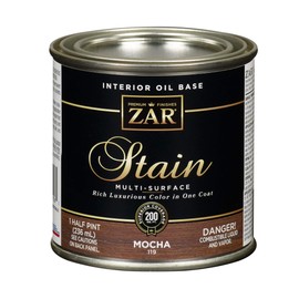 ZAR 11906 1/2PT Mocha WD Stain, 1/2 Pint