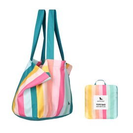 Dock & Bay Everyday Beach Tote Bag - Reusable Beach Handbag & Shopping Carrier - Coastal Candy