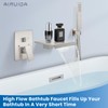 Airuida Wall Mount Tub Faucet with Waterfall Tub Spout Wall
