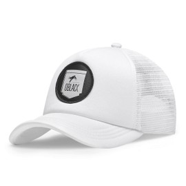 Oblack Baseball Cap with mesh Classic Kids | Total White Trucker Cap for Boys and Girls | Unisex Padded Baseball Hat | Adjustable Trucker Hat | Fashion Teenager Accessories
