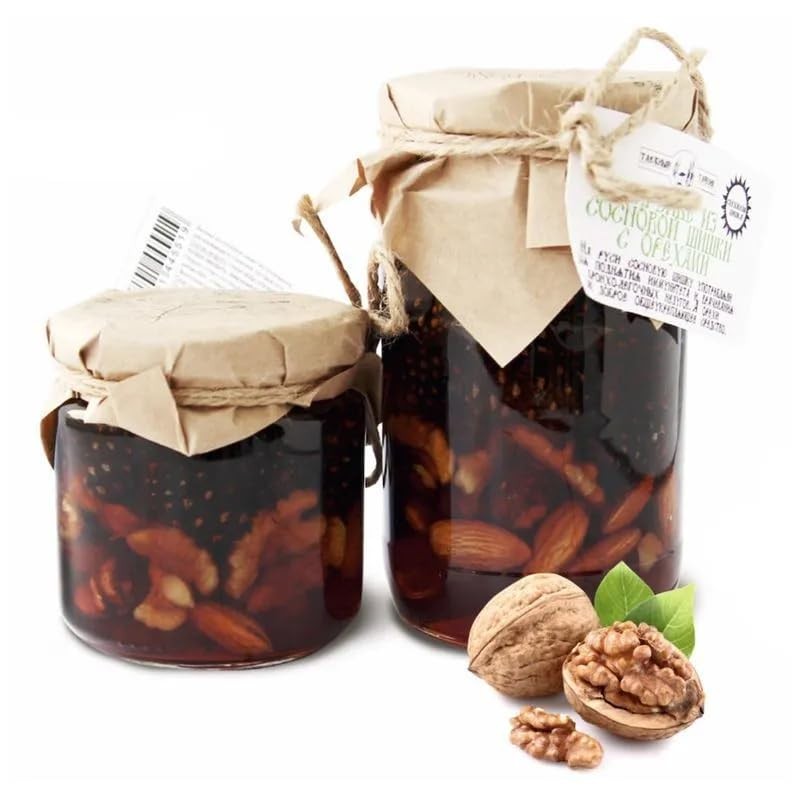 Taiga Cache Nuts in Pine Syrup Assort In One Jar