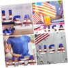 Ciieeo 3Pcs Usa Wooden Sign of July Independence Day Decor