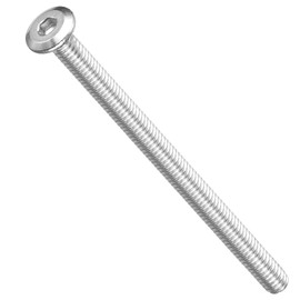 METALLIXITY Flat Head Hex Socket Cap Screws Bolts(1/4"-20x4) 10Pcs, 304 Stainless Steel Hex Socket Furniture Bolts Screws - for Furniture Woodworking Project, Silver Tone