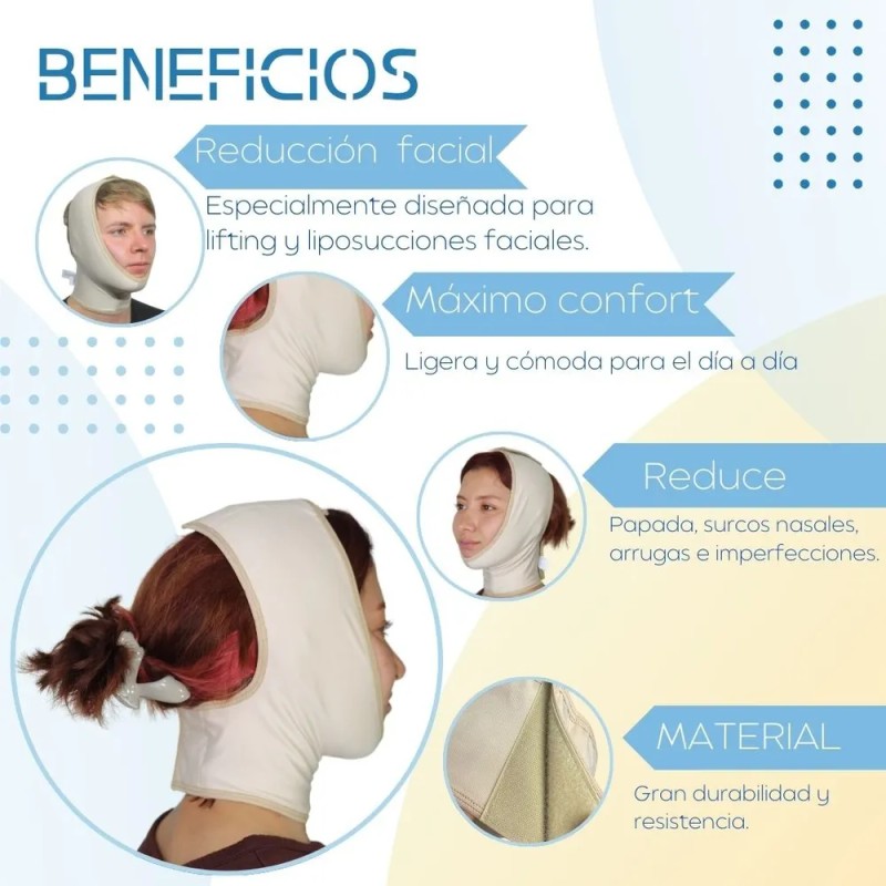 Mentonera Post Cirugia Bichectomia Unisex Nude