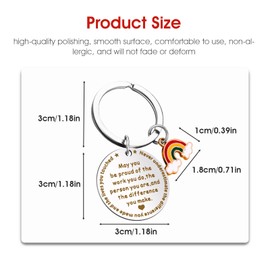 WLLHYF Thank You Appreciation Keychain Thank You Keyring Colleagues Employee Inspirational Keychain for Nurses Volunteer Social Worker Mentor Teacher Volunteer Leaving Retirement Farewell(Style A)