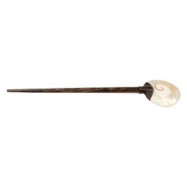Elegant Handmade Natural Hair Pins - Vintage Hair Accessories for Women ​ (Spiral Flat White)