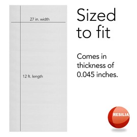 RESILIA Premium Floor Protector for Hardwood Floors – Easy-to-Clean, Heavy Duty Plastic Vinyl, Clear American Modern, 27 Inches x 12 Feet, for Hallway, Living or Dining Room Use