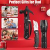 RoverTac Dad Tool Gift Set, 12-in-1 Multitool Hammer, Flashlight &