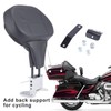 FIASRAC Adjustable Rider Backrest for Harley Touring - Detachable Plug-in