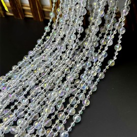 Christmas Tree Decorations Beads Christmas Tree Decorations Beads for Crafts for Foyer Divider Party Wedding Decoration Coloured Transparent Bead Curtains with Diamond Cut for DIY & Jewellery Making