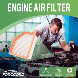 Forccord 2-Pack Engine Air Filter Fits for 2021-2023 2024 2025 Nissan Rogue 2.5L Air Filter Replacement 16546-6RA0A Car Accessories