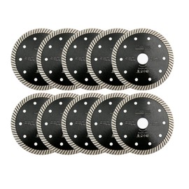 SHDIATOOL Super Thin Diamond Turbo Blade 10PCS 5 Inch Cutting Porcelain Ceramic Tile Granite Dia 125mm