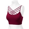 brasier deportivo para mujer con tirantes cruzados, bandeau sin aros,