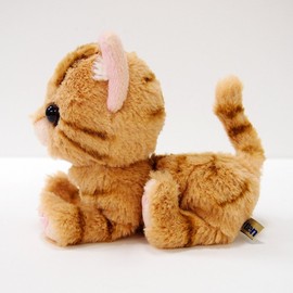 サンレモン(Sun Lemon) キトン アメリカンショートヘア ブラウン 14.9×16.3×7.2cm ぬいぐるみ アニマル 猫 P-7531