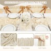 Boho Gauze Beige Table Runner 4 Pieces 10Ft x 36"