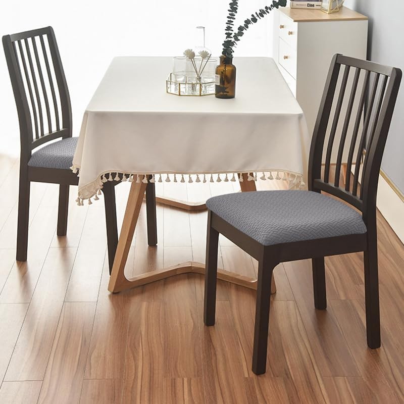 LOPYXBR Dining Chair Seat Covers Set of 6 Jacquard Dining