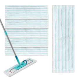 6 Mop Covers for Leifheit Clean, Leifheit Replacement Mop Covers, Fibre System Efficient Microfibre Covers for Leifheit Floor Mop Cover, Stains Quick Removal, for All Floor Types, 38 x 15 cm