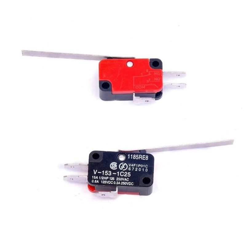 TEHAUX V-153-1c25 6pcs Micro Electric Travel Switches Waterproof Momentary Push