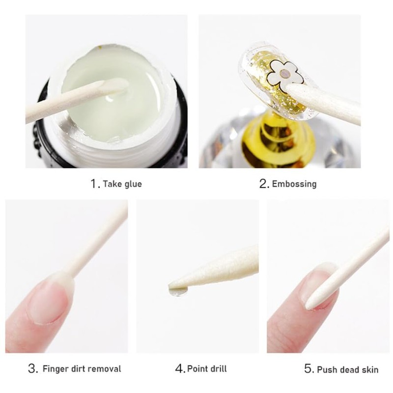 GOOD STUFF Pack of 12 Wooden Sticks for Cuticle Remover