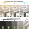 HLILCEH Modern Chrome Led Ceiling Light 3-Square Design 3000K-6500K Dimmable
