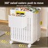 MIKEE 2 - Pack Collapsible Rolling Laundry Hamper Set |