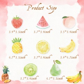 8 Packs Fruit Shaped Sticky Notes 3.2 x 3.2 Inch Watercolor Fruit Sticky Note Pad Cute Summer Fruit Self Stick Note Pads Funny Cartoon Memo Pads Self Adhesive Paper Message Note for Reminders Studying