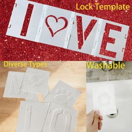 40 Pcs 2 Inch Letter Stencils Numbers Craft Stencils,Reusable Alphabet Templates for Painting on Wood, Wall, Fabric Wood, Wall, Fabric, Rock, Signage