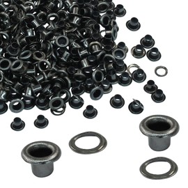 ISDVBUY 100 Sets Heavy Duty Grommet Sets,Gunmetal Eyelet Fasteners with Washers, Rust-Resistant for Craft Projects (Fabric, Tarps, Shoes, Hats, Tents)