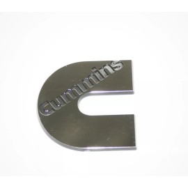 Cummins Diesel Engine Logo Chrome Badge Emblem Decal. 2 PACK SPECIAL.