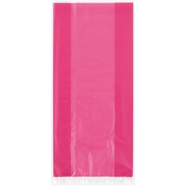 Hot Pink Cellophane Bags, 30ct