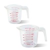 2PCS Measuring Cups, MONGSEW Plastic Liquid Measuring Cup for Liquids,