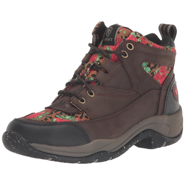 ARIAT Women's Terrain Eco Boot - Java/Leopard Roses, 9.5 Medium
