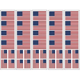 40 Removable Stickers: United States Of America Flag, American Patriotic Party Favors, Decals