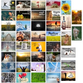 the lazy panda card company 80 Postive and Motivational Postcards - 40 Different Designs, Two of Each