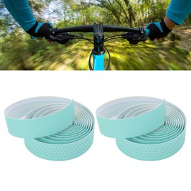 Pwshymi Bike Handlebar Tape, Road Handlebar Tapes, Cycling Handle Wraps Sweat Absorption Anti Slip Tape Accessory for Cycling (Bianchi Green)