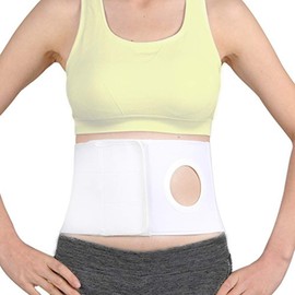 Men Or Women Medical Ostomy Belt Ostomy Hernia Support Belt Abdominal Stoma Binder Brace Abdomen Band Stoma Support (Hole 3.14") for Colostomy Patients to Prevent Parastomal Hernia Stoma Opening (S)