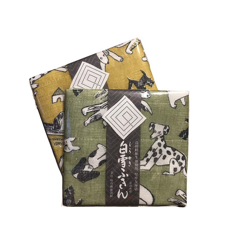 Snow White Dish Towel, Yuzen Dish Towel, Bow Wow Wow,