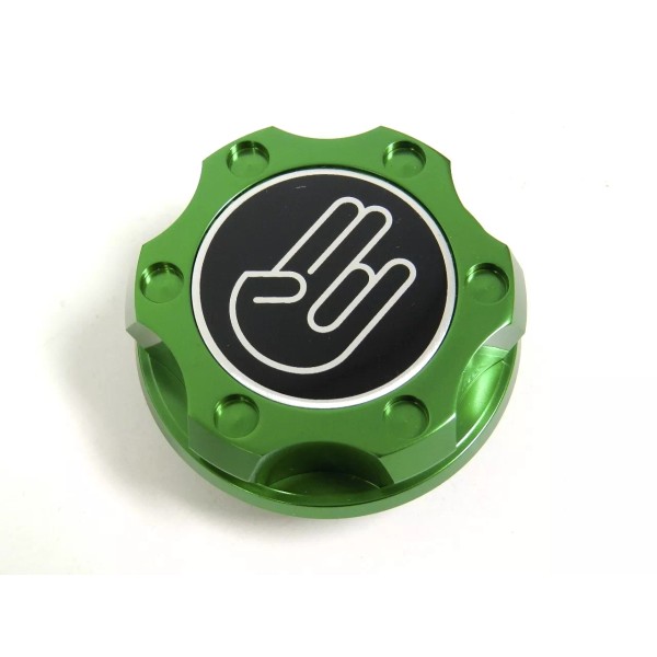 Unbranded GREEN SHOCKER BILLET CNC RACING ENGINE OIL FILLER CAP