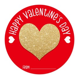 SICOHOME Calcomanías para el día de San Valentín de 1.5 pulgadas, etiquetas de sobres para el día de San Valentín, calcomanías de regalo para el día de San Valentín, calcomanías de recuerdo de fiesta, calcomanías de corazón para niños