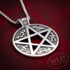 MLD Trading Pentagram Pentacle Pendant Necklace on 23” Box Chain