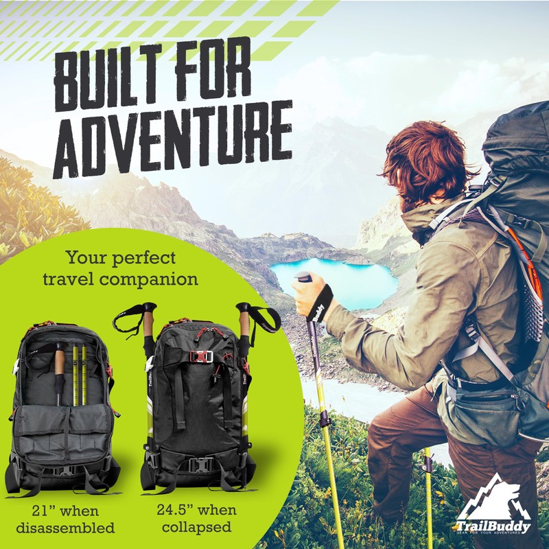 TrailBuddy Trekking Poles – Lightweight 7075 Aluminum Hiking Poles for