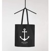 Autiga® Jute Bag Anchor Nautical Sailor Sailing Black 2 Long