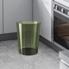 Baoblaze Garbage Container, Waste Paper Bin, Minimalist Round Dustbin, Clear