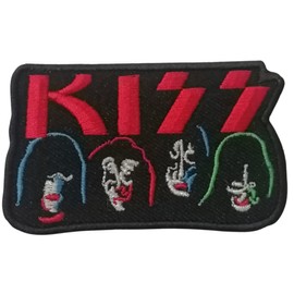 Bebuz Kiss Musik Stickerei Bügelbilder für Kleidung Aufnäher Applikation für DIY Handwerk Denim Jacken Jeans Rucksäcke